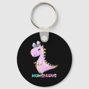 Mum girl dinosaur family matching birthday daughte key ring