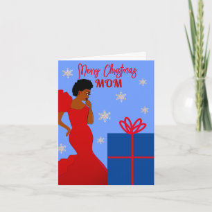 Mum Glam African American Christmas Card