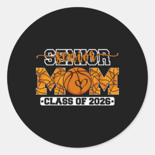 Mum Graduation Cl Of 2026 Senior Sketll Mum 2026  Classic Round Sticker
