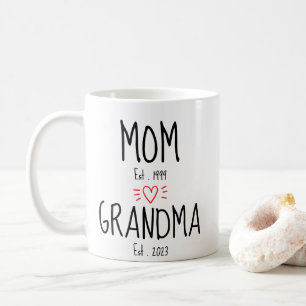 Mum, Grandma #2 Fist Time Grandma,Gift New Grandma Coffee Mug