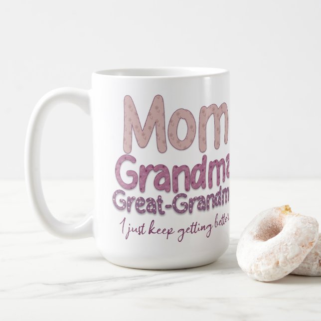 Mum-Grandma-Great-Grandma Coffee Mug (With Donut)