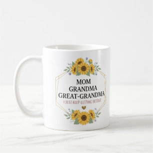 Mum Grandma Great Grandma Floral Family Pride Coffee Mug