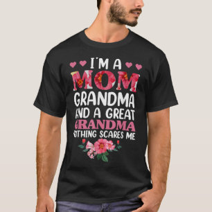 Mum Grandma Great Grandma Floral For Women Mother T-Shirt