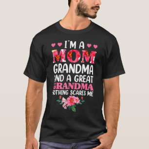 Mum Grandma Great Grandma Floral  For Women Mother T-Shirt