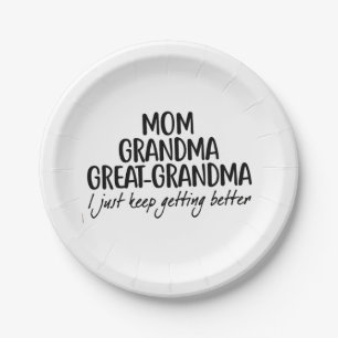 Mum Grandma Great-Grandma Mothers Day Paper Plate