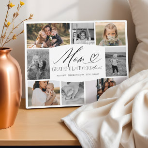 Mum Grateful for Every Moment Photo Collage Plaque