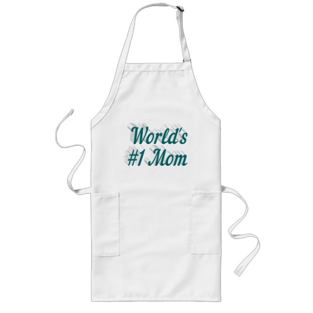 Mum green text long apron (Front)