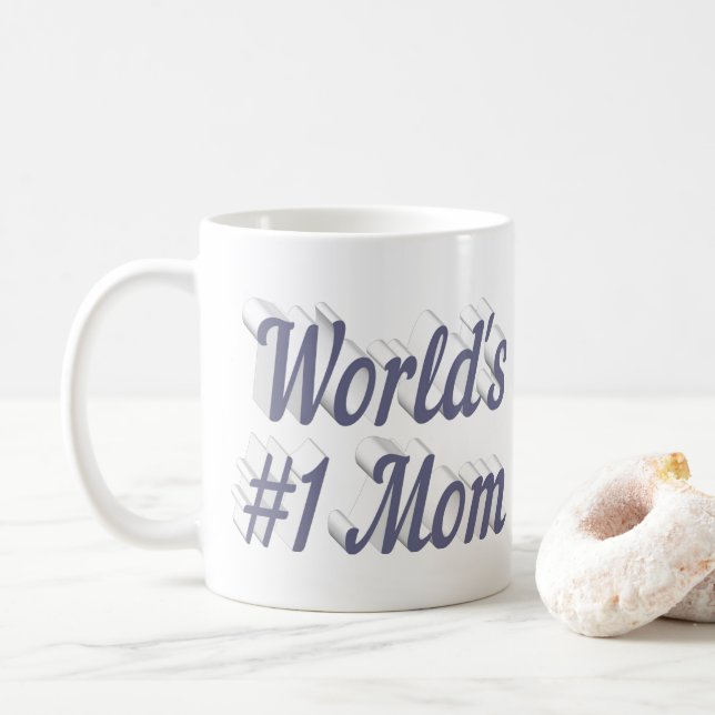 Mum grey half text coffee mug (With Donut)