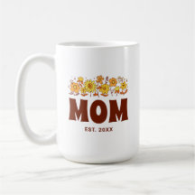 Mum Groovy Flower Vintage Floral Mother's Day