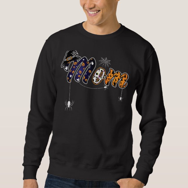 Mum Halloween Shirt Cute Witch Hat Spooky Mother C (Front)