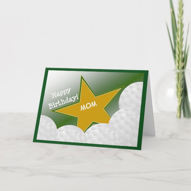 Mum - Happy Birthday Golf Loving Mother! Card (Front)