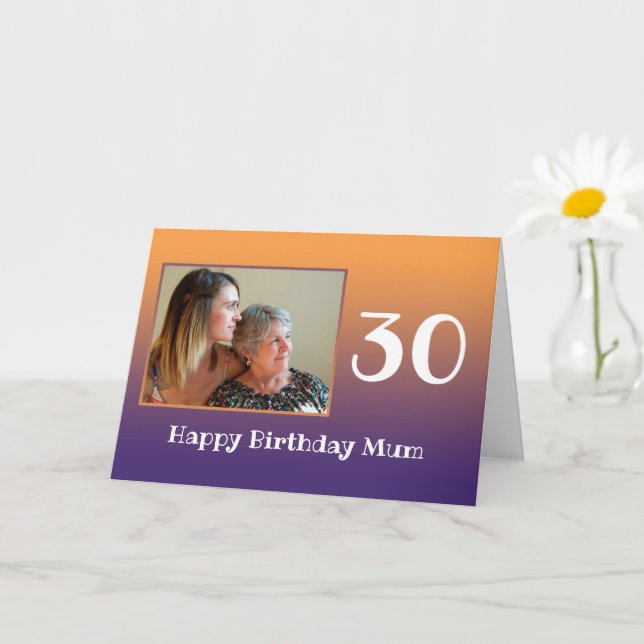 Mum Happy Birthday Text Year Photo Template (Small Plant)