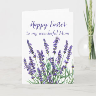 Mum Happy Easter Lavender Spring Garden Flower Holiday Card