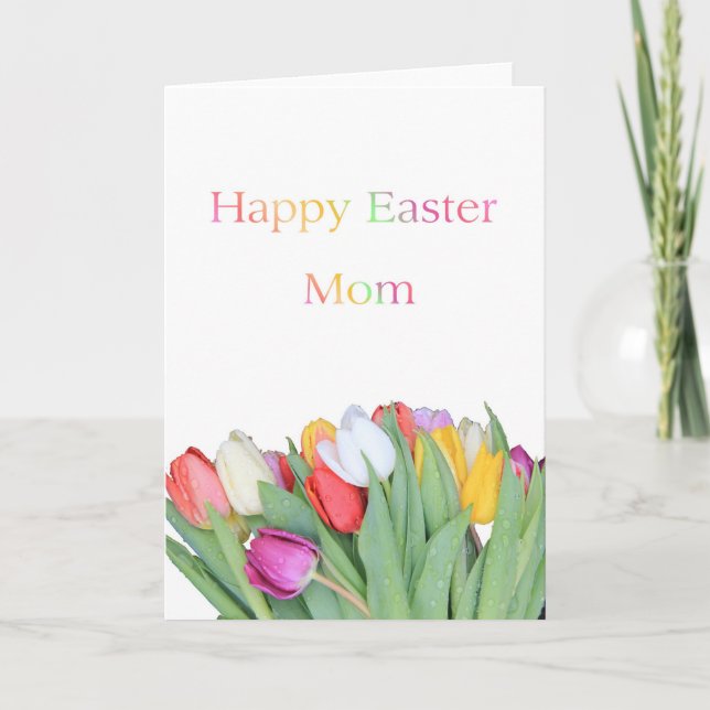 Mum Happy Easter Tulip card (Front)