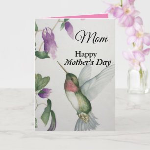 Mum Happy Mother's Day Pretty Hummingbird Card
