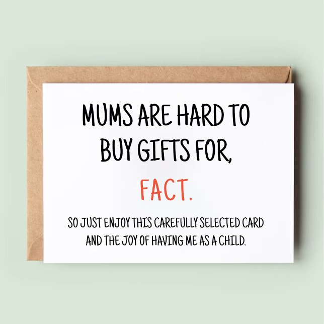 Mum hard to buy for Funny Mum Birthday Card (Mum hard to buy for Funny Mom Birthday Card)