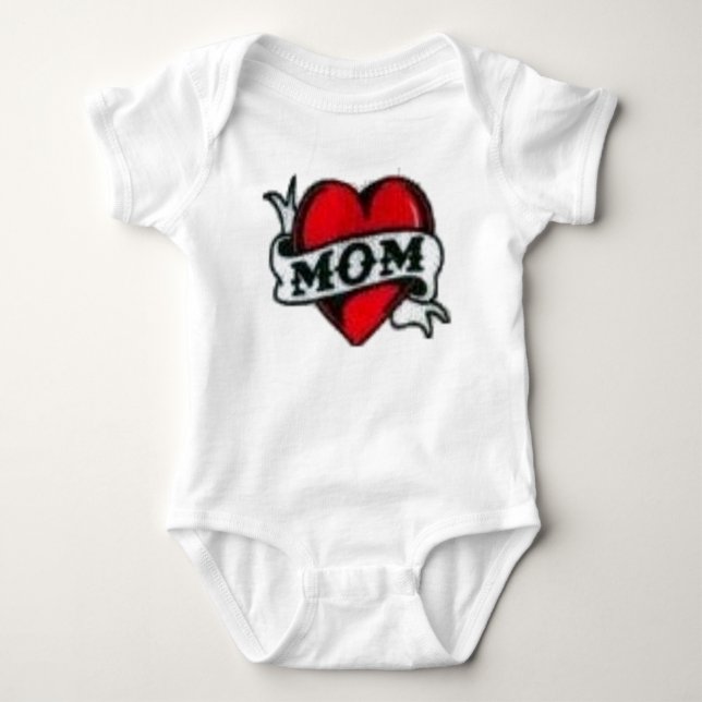 mum heart baby bodysuit (Front)