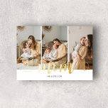 Mum Heart Calligraphy 3 Photo White Foil Prints<br><div class="desc">Poster features photo and script and a cute heart.</div>