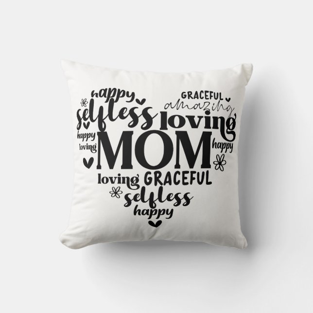 Mum Heart  Cushion (Front)