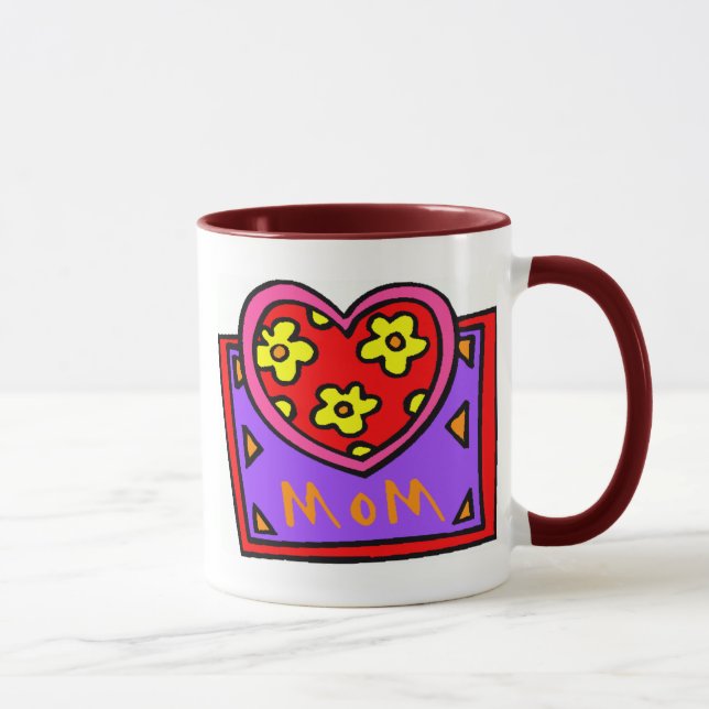 Mum Heart Design Mug (Right)