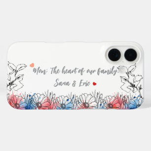 Mum, Heart of Family   Custom Photo Gift iPhone 16 Case