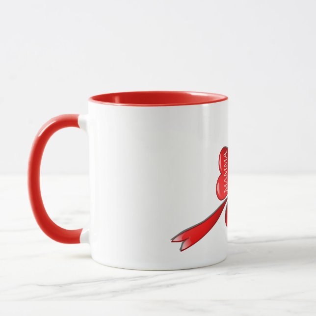 Mum Hearts Clover with Diamond Mug (Left)