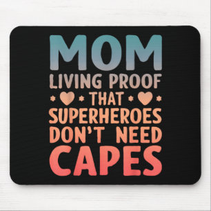 Mum Hero Funny Mothers Day Quote Cute Mum Birthday Mouse Pad