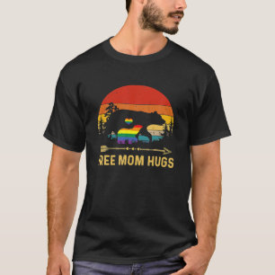 Mum Hugs LGBT Pride Mama Bear Retro Gift T-Shirt