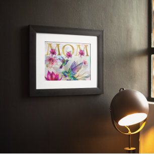 Mum Hummingbird  Poster