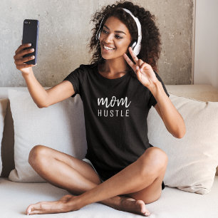 Mum Hustle   Modern Script Black Mother's Day T-Shirt