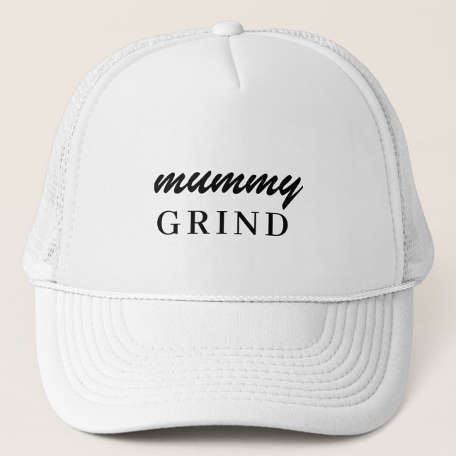 Mum Hustle Modern Stylish Mother’s Day Design Trucker Hat (Front)