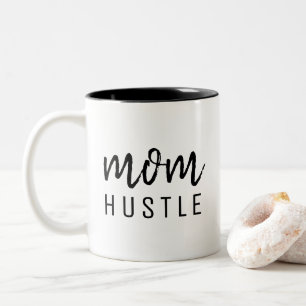 Mum Hustle   Modern Stylish Mother's Day Two-Tone Coffee Mug