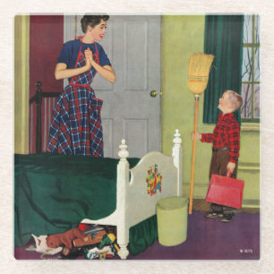 Mum, I Cleaned My Room! Glass Coaster