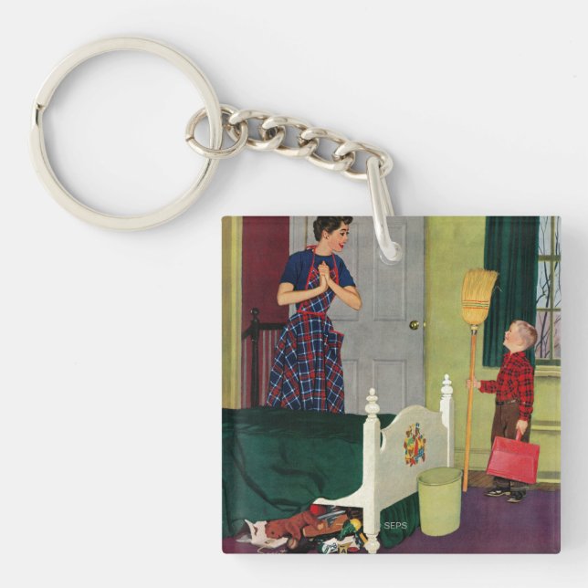 Mum, I Cleaned My Room! Key Ring (Front)