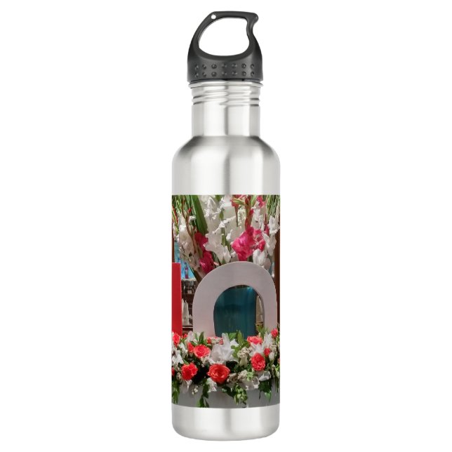 "Mum, I Love You" – A Heartfelt Floral Tribute 710 Ml Water Bottle (Front)