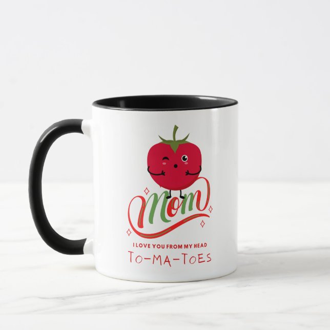 Mum I Love You From My Head TOMATOES Funny Mothers Mug (Left)