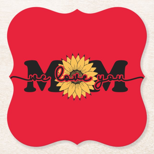 Mum I Love You Mother's Day-43250 Paper Coaster (Front)