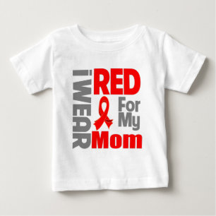 Mum - I Wear Red Ribbon Baby T-Shirt