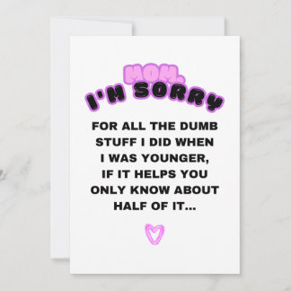 Mum I'm Sorry , Personalised Mother's Day Holiday Card