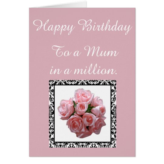 Mum in a Million. Birthday Card. Card