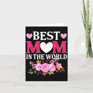 Mum in the world mummy floral mother's day cute mo card