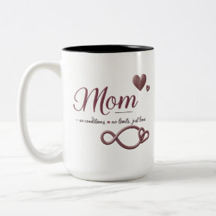 Mum Infinity Heart Mug – No Conditions, Just Love