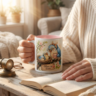 Mum Is Home Bird Mug Cute Gift for Mum