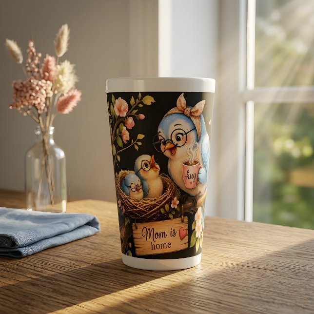 Mum Is Home Black Latte Mug Gift (Creator Uploaded)
