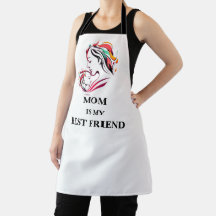 Mum Is My Best Friend Happy Mother's Day Apron