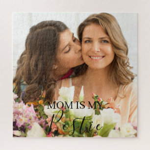 Mum Is My Bestie Personalised Names Photo Jigsaw Puzzle