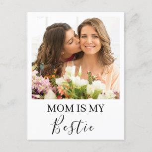 Mum Is My Bestie Personalised Names Photo Postcard