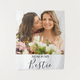 Mum Is My Bestie Personalised Names Photo Tapestry
