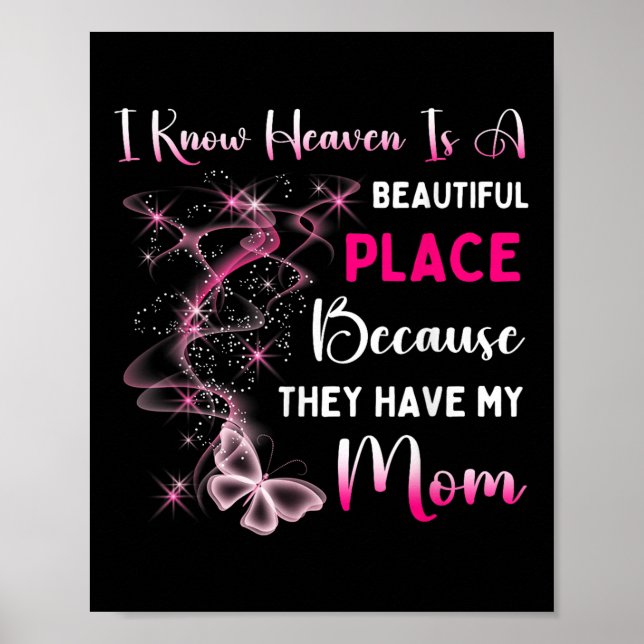 Mum Is My Guardian-angel In Heaven Memorial Day Poster (Front)
