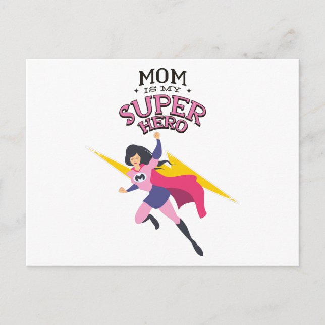 Mum is my superhero postcard (Front)